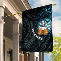 Personalized New Zealand Darts Beer Garden Flag Paua Shell Aotearoa Maori Tattoo - Polynesian Pride