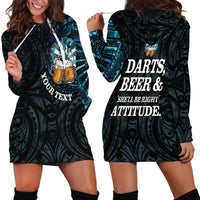 Personalized New Zealand Darts Beer Hoodie Dress Paua Shell Aotearoa Maori Tattoo LT14 - Polynesian Pride