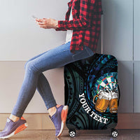 Personalized New Zealand Darts Beer Luggage Cover Paua Shell Aotearoa Maori Tattoo LT14 - Polynesian Pride