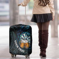 Personalized New Zealand Darts Beer Luggage Cover Paua Shell Aotearoa Maori Tattoo LT14 - Polynesian Pride