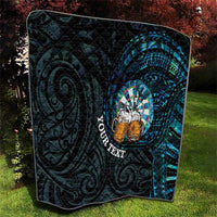 Personalized New Zealand Darts Beer Quilt Paua Shell Aotearoa Maori Tattoo - Polynesian Pride