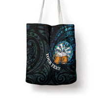 Personalized New Zealand Darts Beer Tote Bag Paua Shell Aotearoa Maori Tattoo - Polynesian Pride
