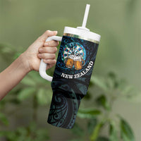 Personalized New Zealand Darts Beer Tumbler With Handle Paua Shell Aotearoa Maori Tattoo - Polynesian Pride