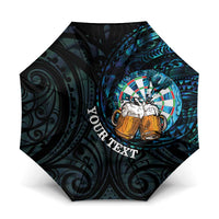 Personalized New Zealand Darts Beer Umbrella Paua Shell Aotearoa Maori Tattoo - Polynesian Pride