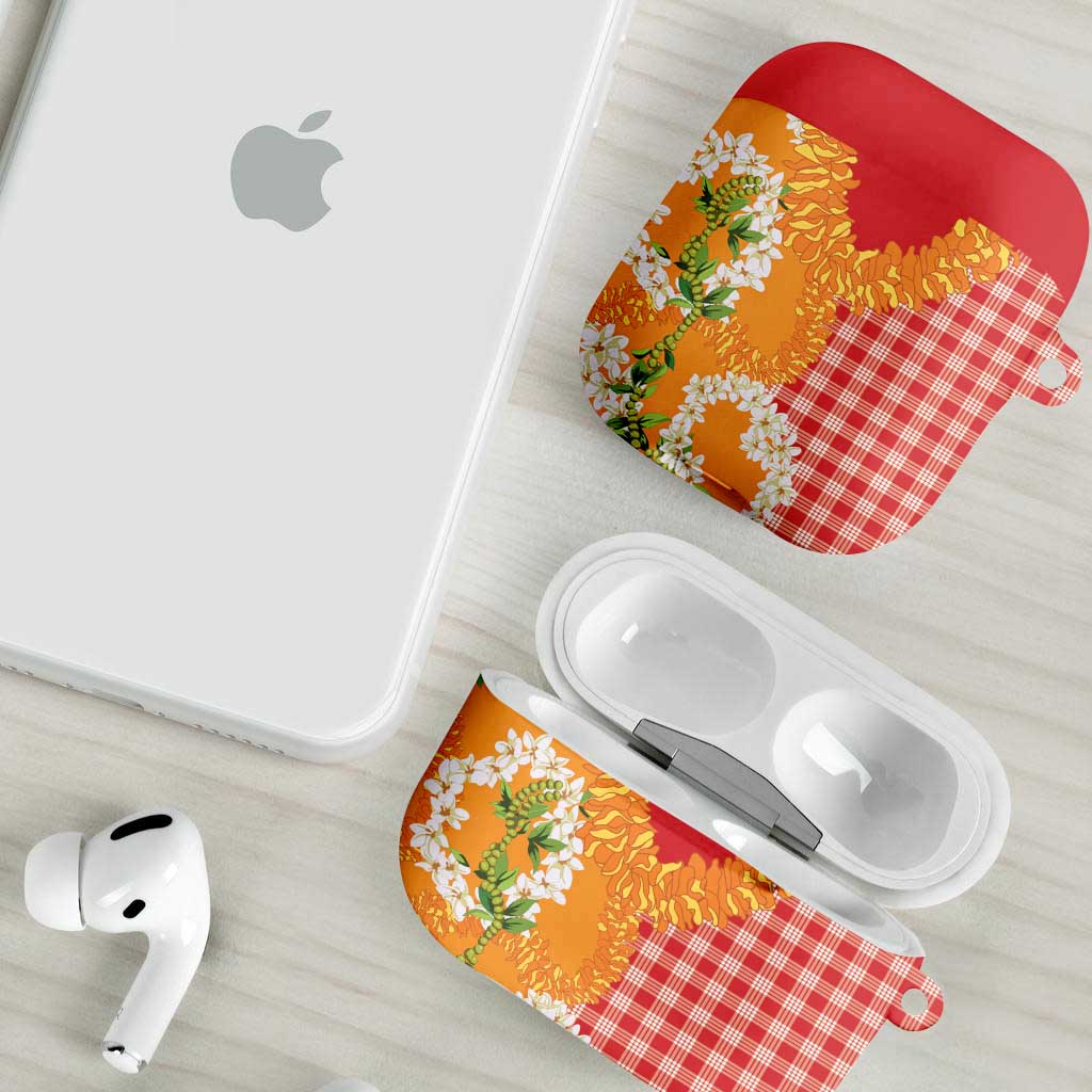 Prince Kuhio Aloha Hawaii AirPods Case Plumeria Ilima Lei Palaka Motifs LT14 - Polynesian Pride