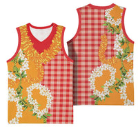 Prince Kuhio Aloha Hawaii Basketball Jersey Plumeria Ilima Lei Palaka Motifs LT14 - Polynesian Pride