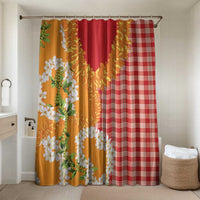 Prince Kuhio Aloha Hawaii Bathroom Set Plumeria Ilima Lei Palaka Motifs