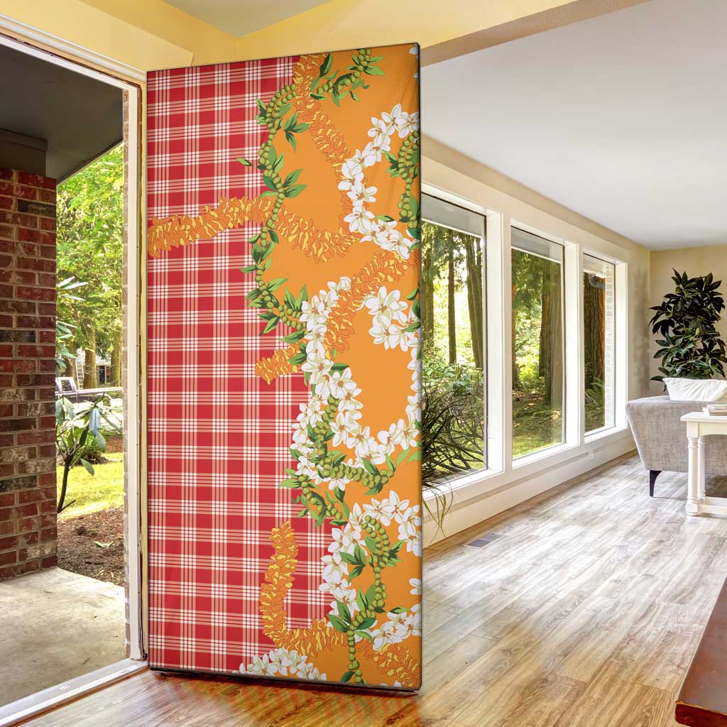 Prince Kuhio Aloha Hawaii Door Cover Plumeria Ilima Lei Palaka Motifs LT14 - Polynesian Pride