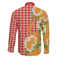 Prince Kuhio Aloha Hawaii Family Matching Off Shoulder Short Dress and Hawaiian Shirt Plumeria Ilima Lei Palaka Motifs LT14 - Polynesian Pride
