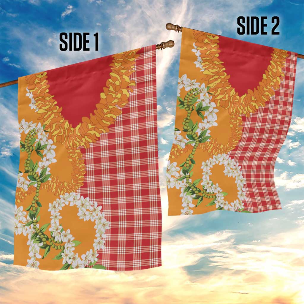 Prince Kuhio Aloha Hawaii Garden Flag Plumeria Ilima Lei Palaka Motifs LT14 - Polynesian Pride