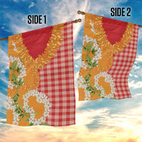 Prince Kuhio Aloha Hawaii Garden Flag Plumeria Ilima Lei Palaka Motifs LT14 - Polynesian Pride