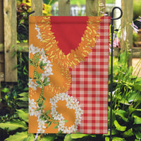 Prince Kuhio Aloha Hawaii Garden Flag Plumeria Ilima Lei Palaka Motifs LT14 Garden Flag Red - Polynesian Pride