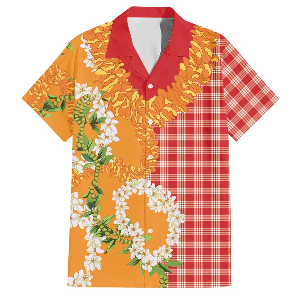 Prince Kuhio Aloha Hawaii Hawaiian Shirt Plumeria Ilima Lei Palaka Motifs