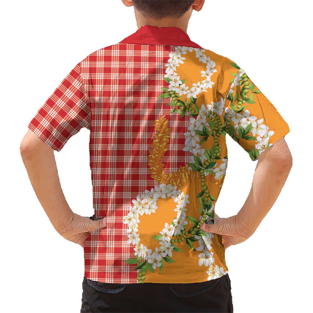 Prince Kuhio Aloha Hawaii Hawaiian Shirt Plumeria Ilima Lei Palaka Motifs