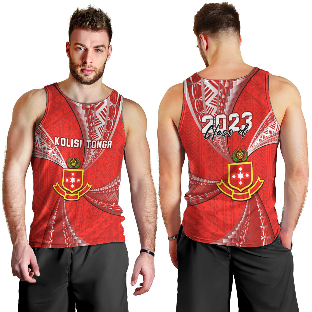 Personalised Tonga College Alete Men Tank Top Class Of Year Kolisi Tonga Ngatu Pattern LT14 - Polynesian Pride