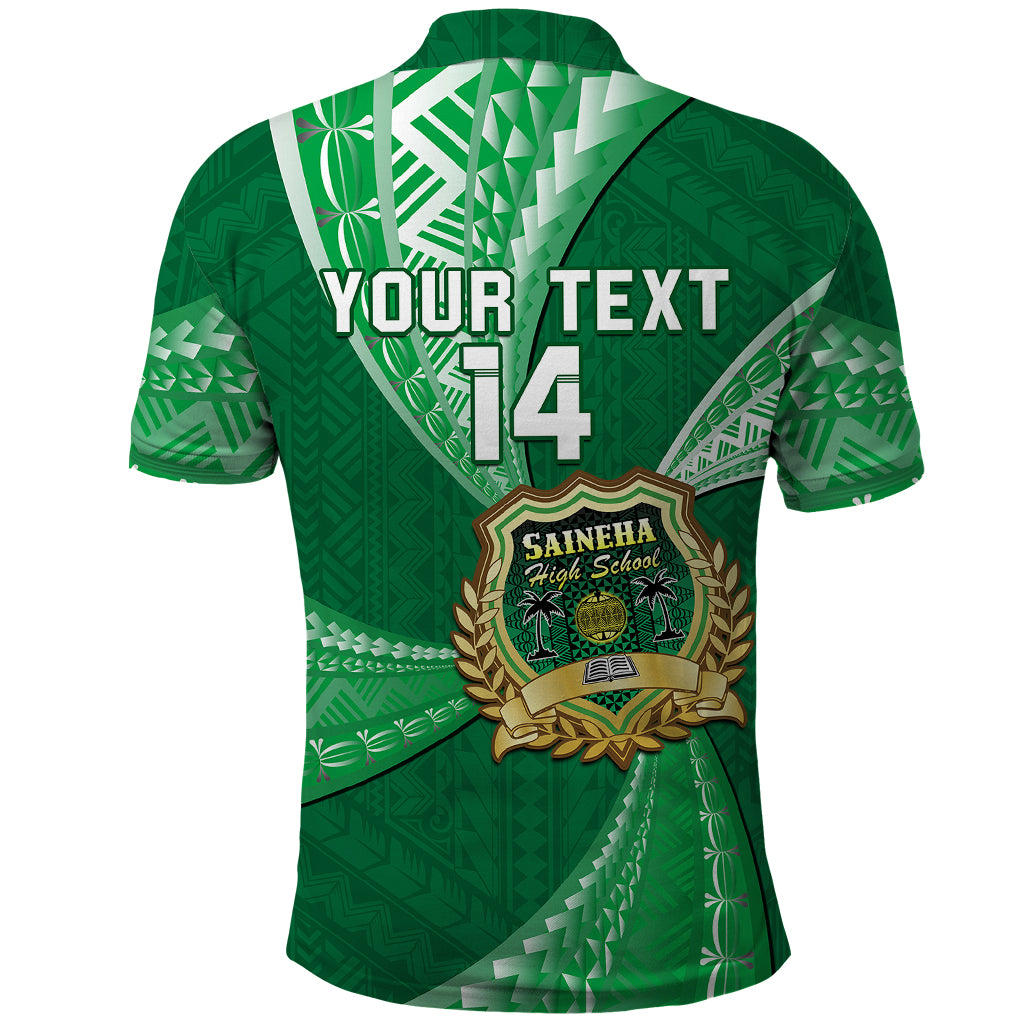 Custom Tonga Saineha High School Polo Shirt Tongan Ngatu Pattern LT14 - Polynesian Pride