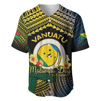 Personalised Malampa Day Baseball Jersey Vanuatu Provinces Polynesian Pattern LT14 Black - Polynesian Pride