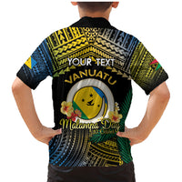 Personalised Malampa Day Family Matching Mermaid Dress and Hawaiian Shirt Vanuatu Provinces Polynesian Pattern LT14 - Polynesian Pride