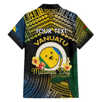 Personalised Malampa Day Family Matching Short Sleeve Bodycon Dress and Hawaiian Shirt Vanuatu Provinces Polynesian Pattern LT14 - Polynesian Pride