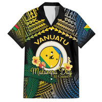 Personalised Malampa Day Family Matching Summer Maxi Dress and Hawaiian Shirt Vanuatu Provinces Polynesian Pattern LT14 Dad's Shirt - Short Sleeve Black - Polynesian Pride