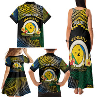 Personalised Malampa Day Family Matching Tank Maxi Dress and Hawaiian Shirt Vanuatu Provinces Polynesian Pattern LT14 - Polynesian Pride