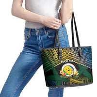 Personalised Malampa Day Leather Tote Bag Vanuatu Provinces Polynesian Pattern LT14 - Polynesian Pride
