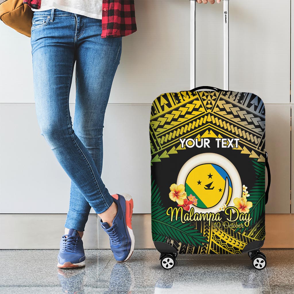 Personalised Malampa Day Luggage Cover Vanuatu Provinces Polynesian Pattern