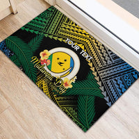 Personalised Malampa Day Rubber Doormat Vanuatu Provinces Polynesian Pattern LT14 - Polynesian Pride