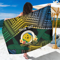 Personalised Malampa Day Sarong Vanuatu Provinces Polynesian Pattern LT14 One Size 44 x 66 inches Black - Polynesian Pride