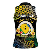 Personalised Malampa Day Women Sleeveless Polo Shirt Vanuatu Provinces Polynesian Pattern LT14 - Polynesian Pride