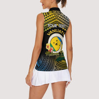 Personalised Malampa Day Women Sleeveless Polo Shirt Vanuatu Provinces Polynesian Pattern LT14 - Polynesian Pride