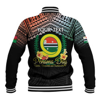 Personalised Penama Day Baseball Jacket Vanuatu Provinces Polynesian Pattern LT14 - Polynesian Pride