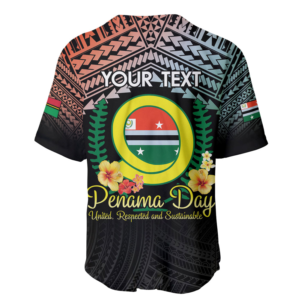 Personalised Penama Day Baseball Jersey Vanuatu Provinces Polynesian Pattern LT14 - Polynesian Pride