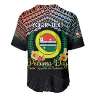 Personalised Penama Day Baseball Jersey Vanuatu Provinces Polynesian Pattern LT14 - Polynesian Pride