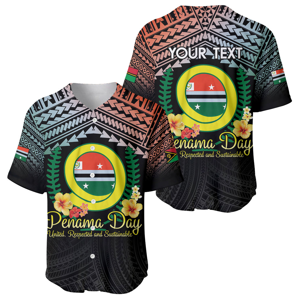 Personalised Penama Day Baseball Jersey Vanuatu Provinces Polynesian Pattern LT14 - Polynesian Pride