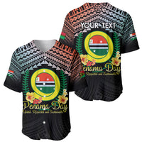 Personalised Penama Day Baseball Jersey Vanuatu Provinces Polynesian Pattern LT14 - Polynesian Pride