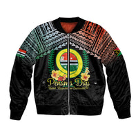 Personalised Penama Day Bomber Jacket Vanuatu Provinces Polynesian Pattern