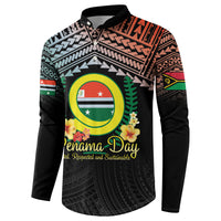 Personalised Penama Day Button Sweatshirt Vanuatu Provinces Polynesian Pattern LT14 - Polynesian Pride