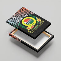 Personalised Penama Day Canvas Wall Art Vanuatu Provinces Polynesian Pattern