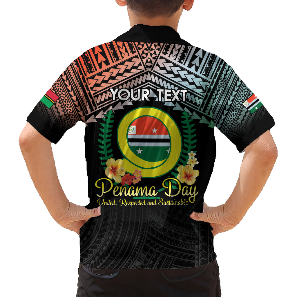 Personalised Penama Day Family Matching Long Sleeve Bodycon Dress and Hawaiian Shirt Vanuatu Provinces Polynesian Pattern LT14 - Polynesian Pride