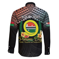 Personalised Penama Day Family Matching Long Sleeve Bodycon Dress and Hawaiian Shirt Vanuatu Provinces Polynesian Pattern LT14 - Polynesian Pride