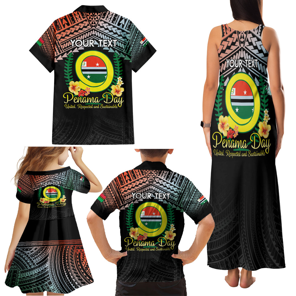 Personalised Penama Day Family Matching Tank Maxi Dress and Hawaiian Shirt Vanuatu Provinces Polynesian Pattern LT14 - Polynesian Pride