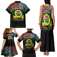 Personalised Penama Day Family Matching Tank Maxi Dress and Hawaiian Shirt Vanuatu Provinces Polynesian Pattern LT14 - Polynesian Pride