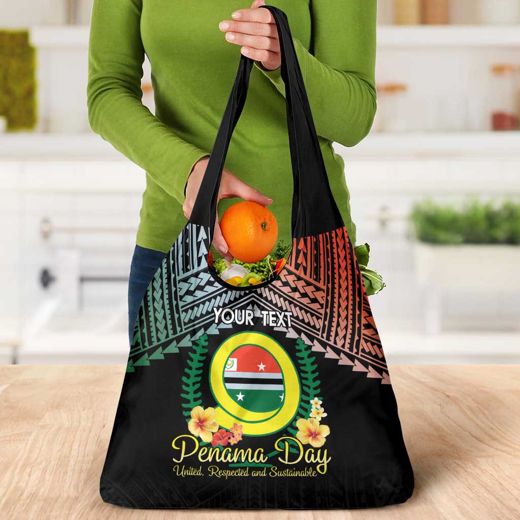 Personalised Penama Day Grocery Bag Vanuatu Provinces Polynesian Pattern LT14 - Polynesian Pride
