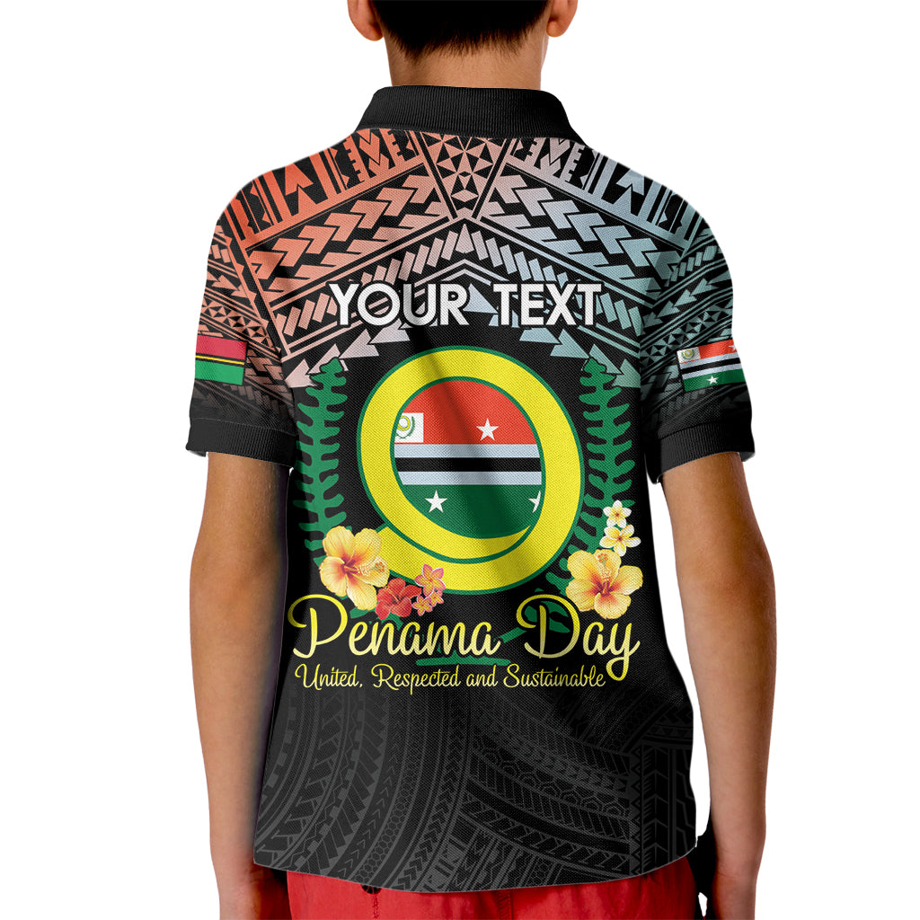 Personalised Penama Day Kid Polo Shirt Vanuatu Provinces Polynesian Pattern LT14 - Polynesian Pride