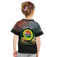 Personalised Penama Day Kid T Shirt Vanuatu Provinces Polynesian Pattern LT14 - Polynesian Pride