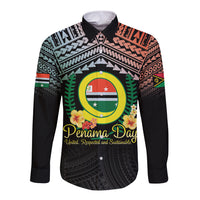 Personalised Penama Day Long Sleeve Button Shirt Vanuatu Provinces Polynesian Pattern