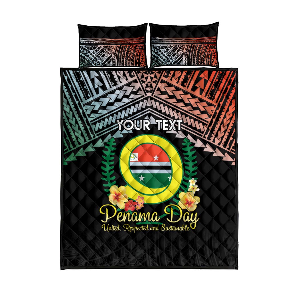 Personalised Penama Day Quilt Bed Set Vanuatu Provinces Polynesian Pattern