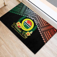 Personalised Penama Day Rubber Doormat Vanuatu Provinces Polynesian Pattern LT14 - Polynesian Pride