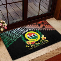 Personalised Penama Day Rubber Doormat Vanuatu Provinces Polynesian Pattern LT14 - Polynesian Pride